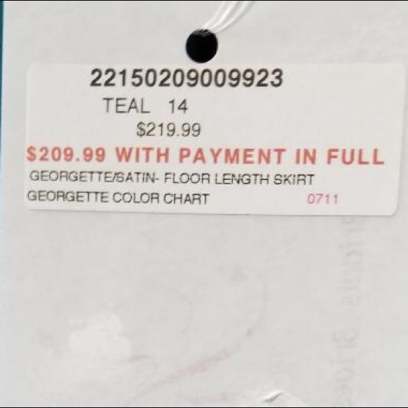 Teal Prom/Bridesmaid Dress with Flower Detail - Picture 2 of 4